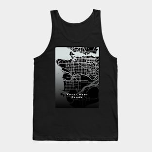 Vancouver Canada City Map dark Tank Top